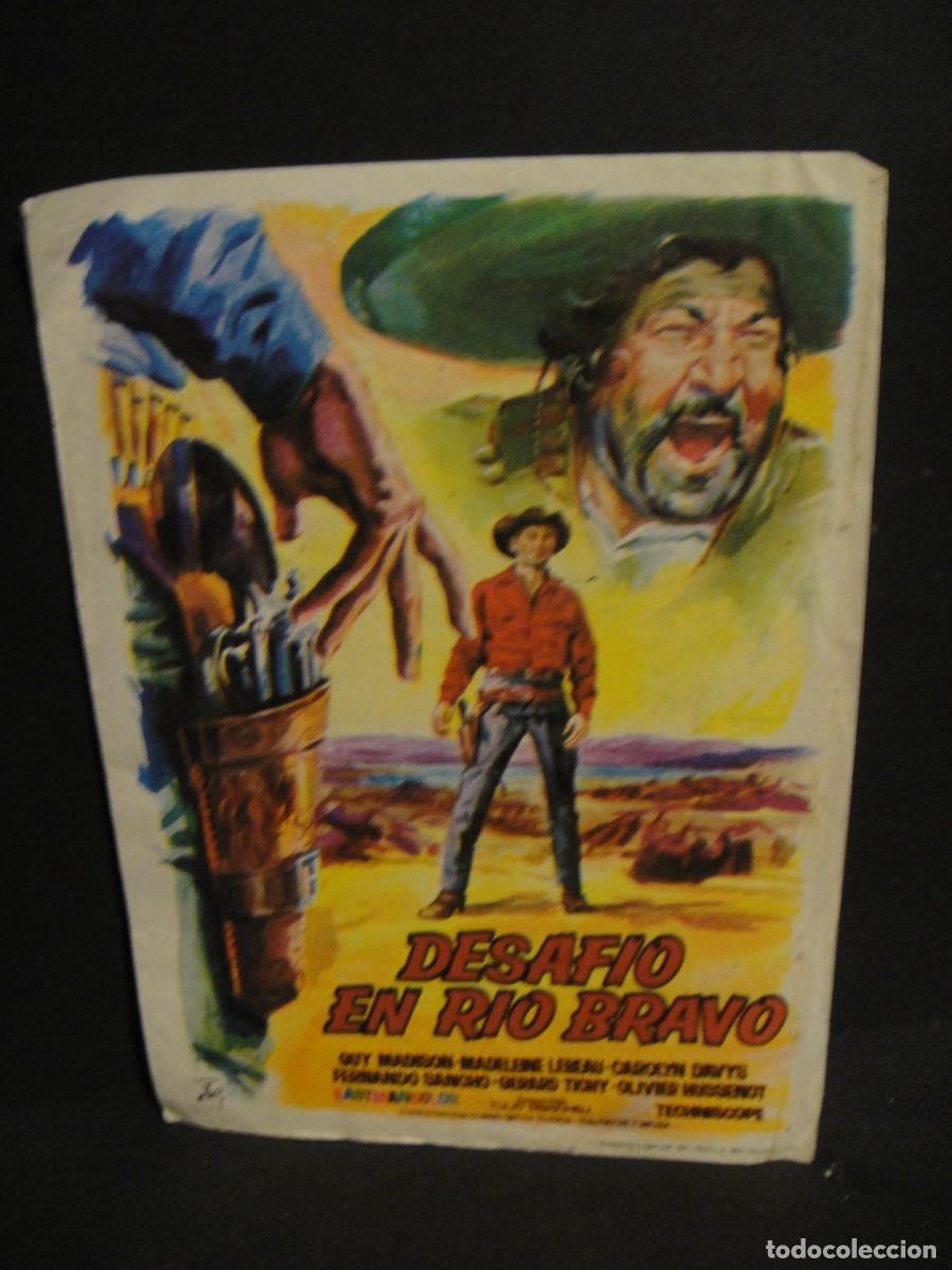 Cine: desafio en rio bravo- folleto de mano ,sin publicidad