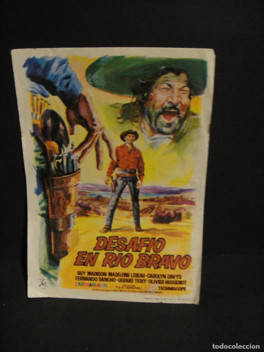 Cine: desafio en rio bravo- folleto de mano ,sin publicidad