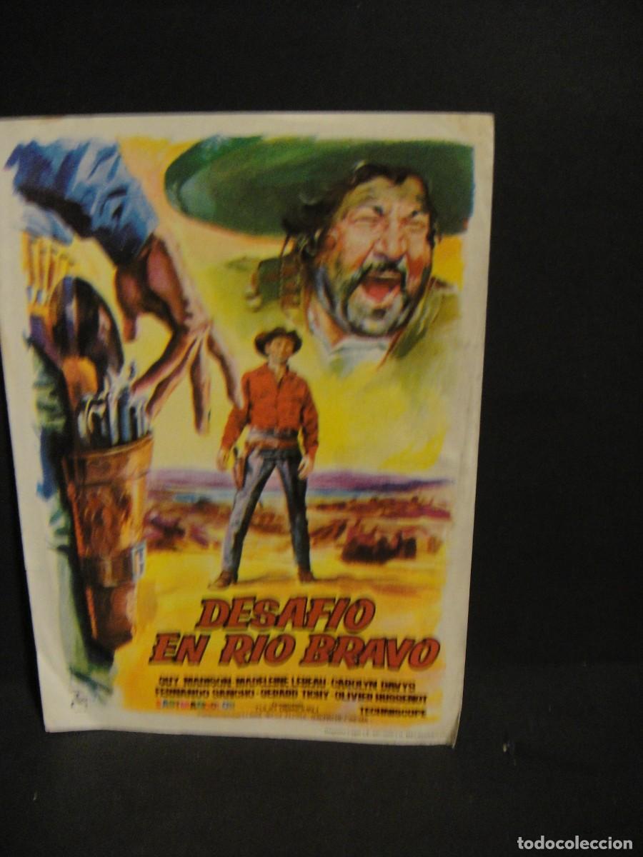 Cine: desafio en rio bravo- folleto de mano ,sin publicidad