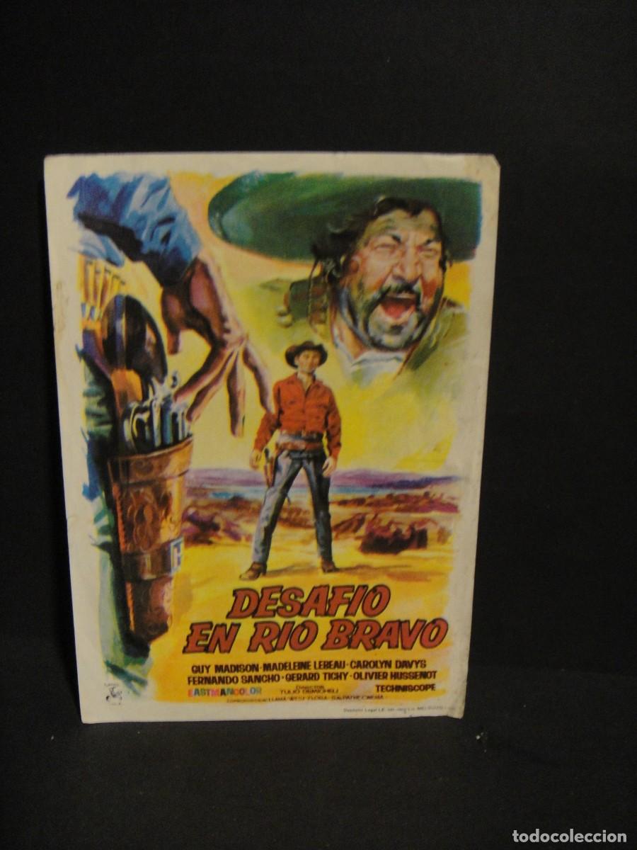 Cine: desafio en rio bravo- folleto de mano ,sin publicidad