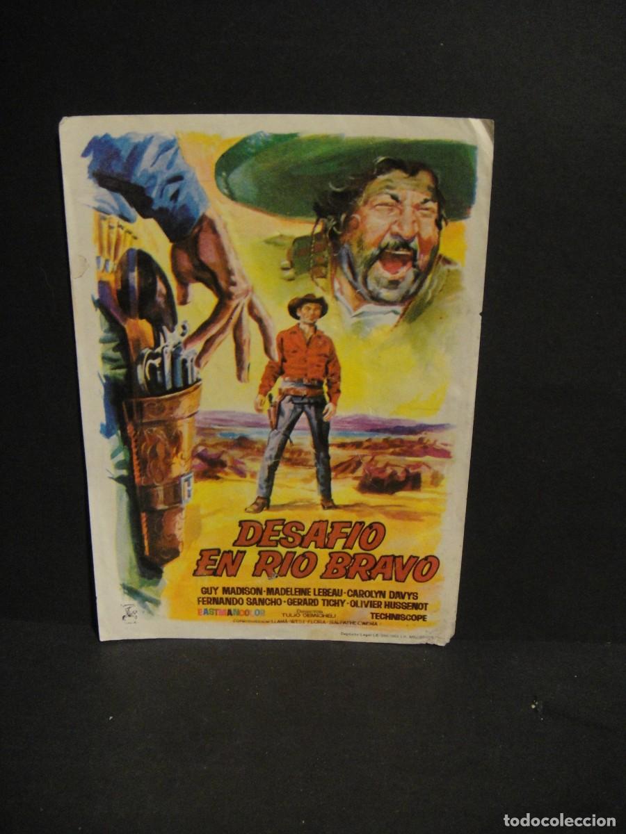 Cine: desafio en rio bravo- folleto de mano ,sin publicidad