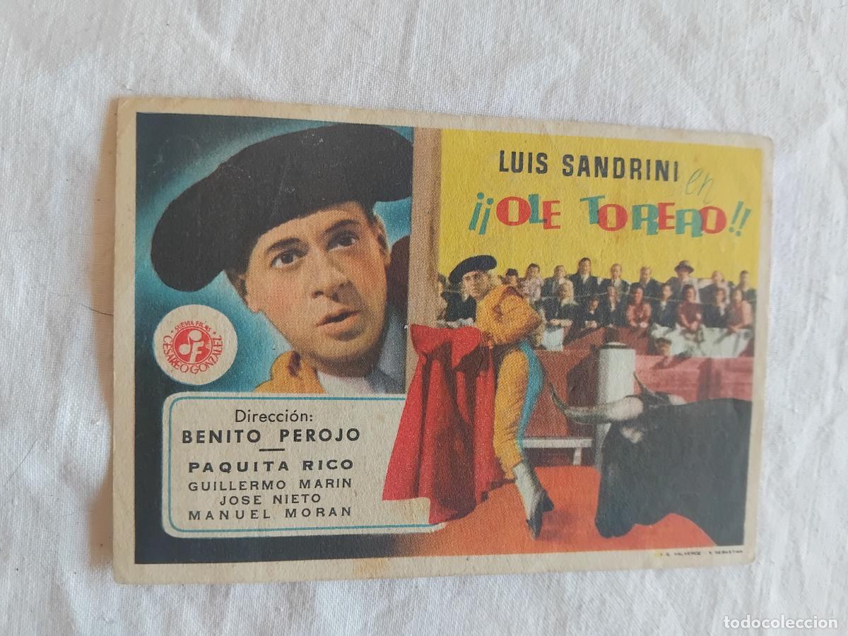 Cine: PROGRAMA DE CINE LUIS SANDRINI EN OLE TORERO. COLISEO CASTILLA. - Foto 1