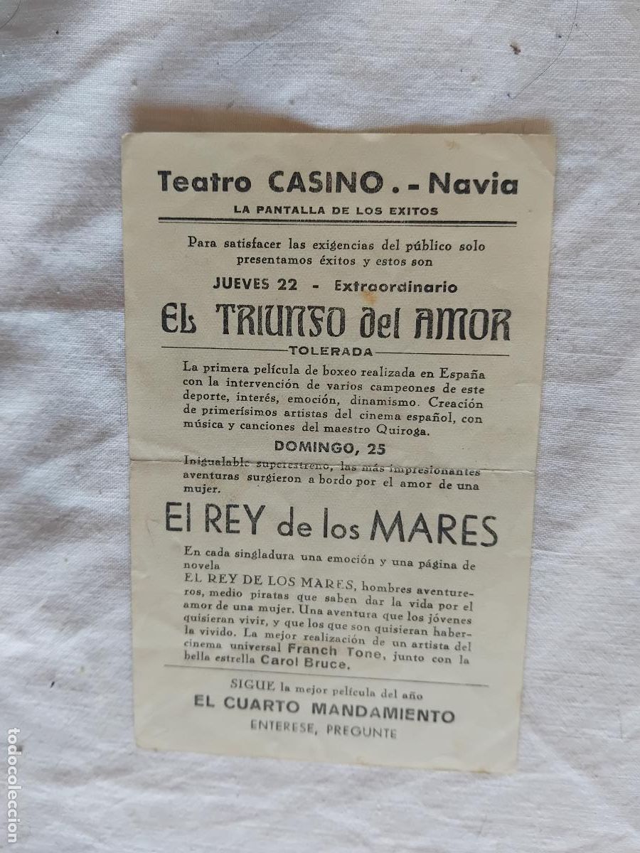 Cine: PROGRAMA DE CINE EL REY DE LOS MARES. TEATRO CASINO NAVIA. - Foto 2