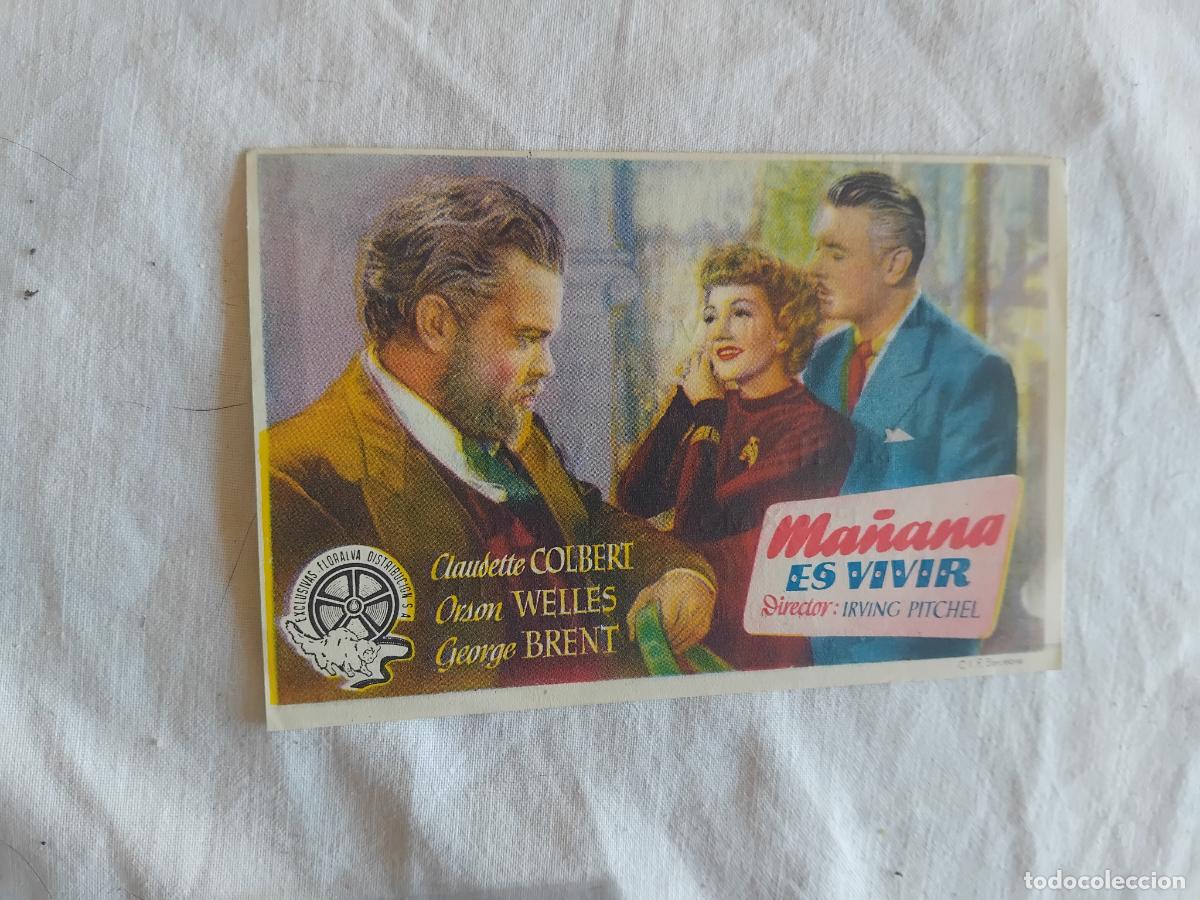 Cine: PROGRAMA DE CINE MA&Ntilde;ANA ES VIVIR. CLAUDETTE COLBERT. CINE CORDON. - Foto 1