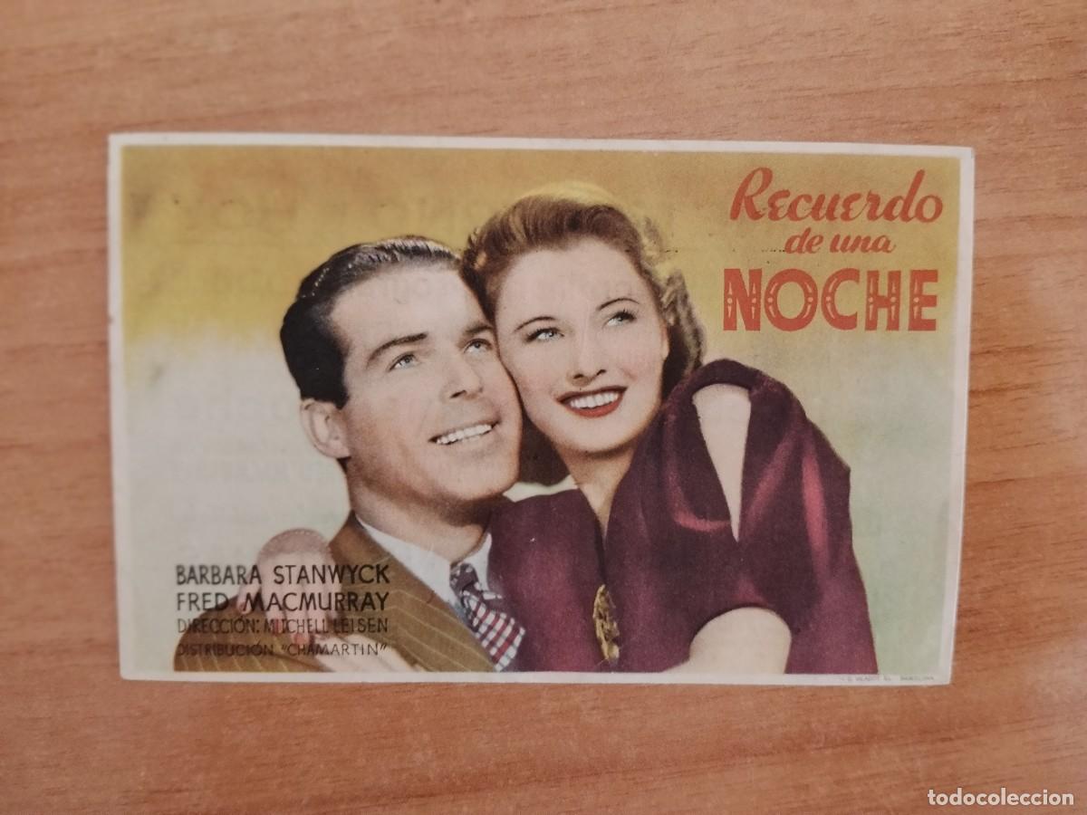 Cine: ROSA-PROGRAMA DE LA PELICULA---RECUERDO DE UNA NOCHE CT