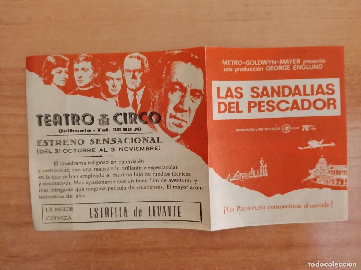 Foglietti di film di film antichi di cinema: ROSA-PROGRAMA DE LA PELICULA---LAS SANDALIAS DEL PESCADOR