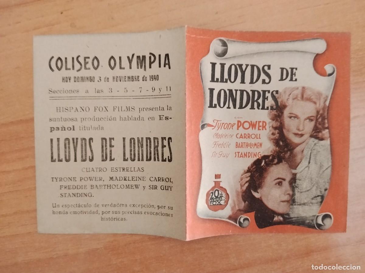 Cine: ROSA-PROGRAMA DE LA PELICULA---LLOYDS DE LONDRES