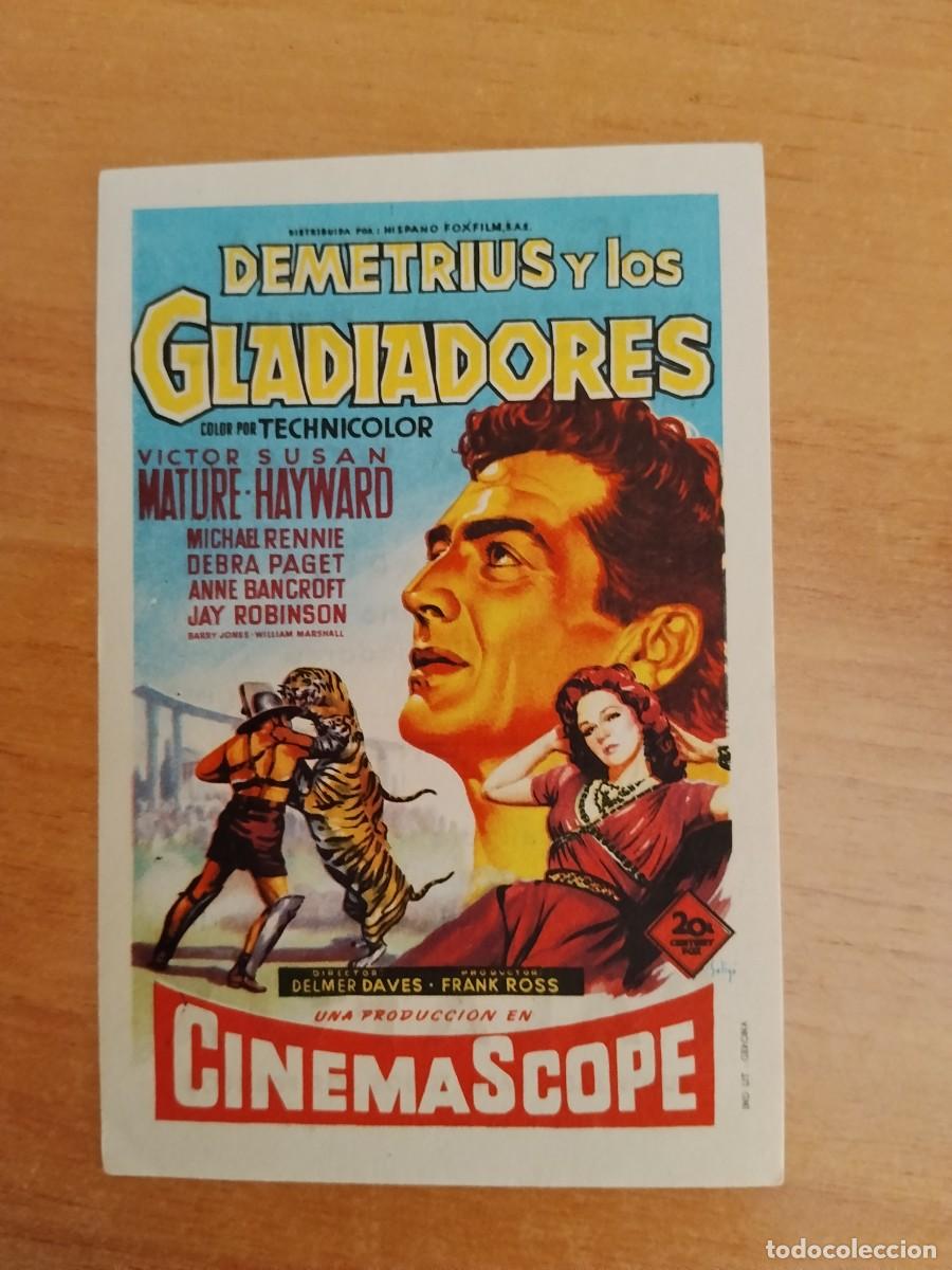 Cine: ROSA-PROGRAMA DE LA PELICULA---DEMETRIUS Y LOS GLADIADORES ct
