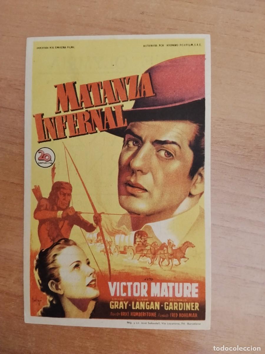 Cine: ROSA-PROGRAMA DE LA PELICULA---MATANZA INFERNAL ct