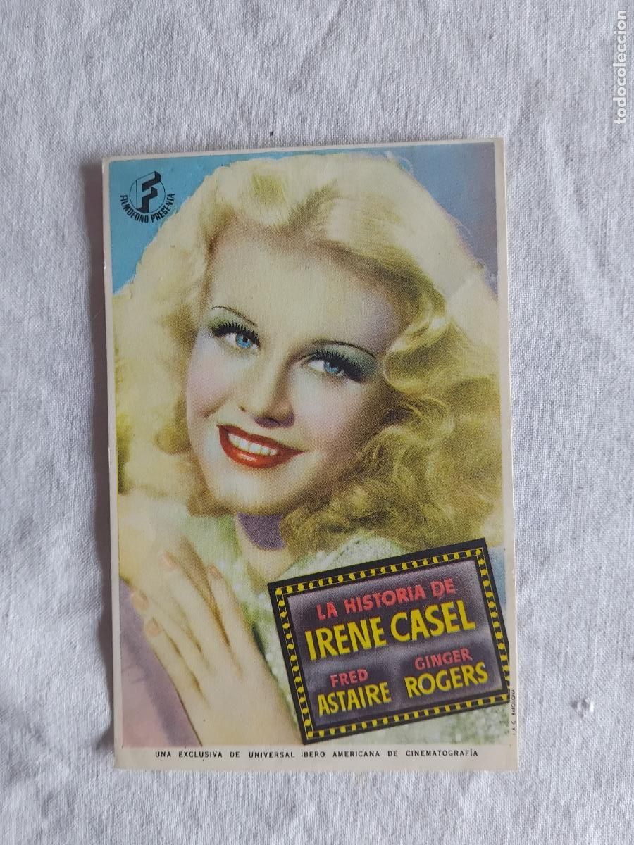 Cine: PROGRAMA DE CINE LA HISTORIA DE IRENE CASEL. FRED ASTER. GINER ROGERS. - Foto 1