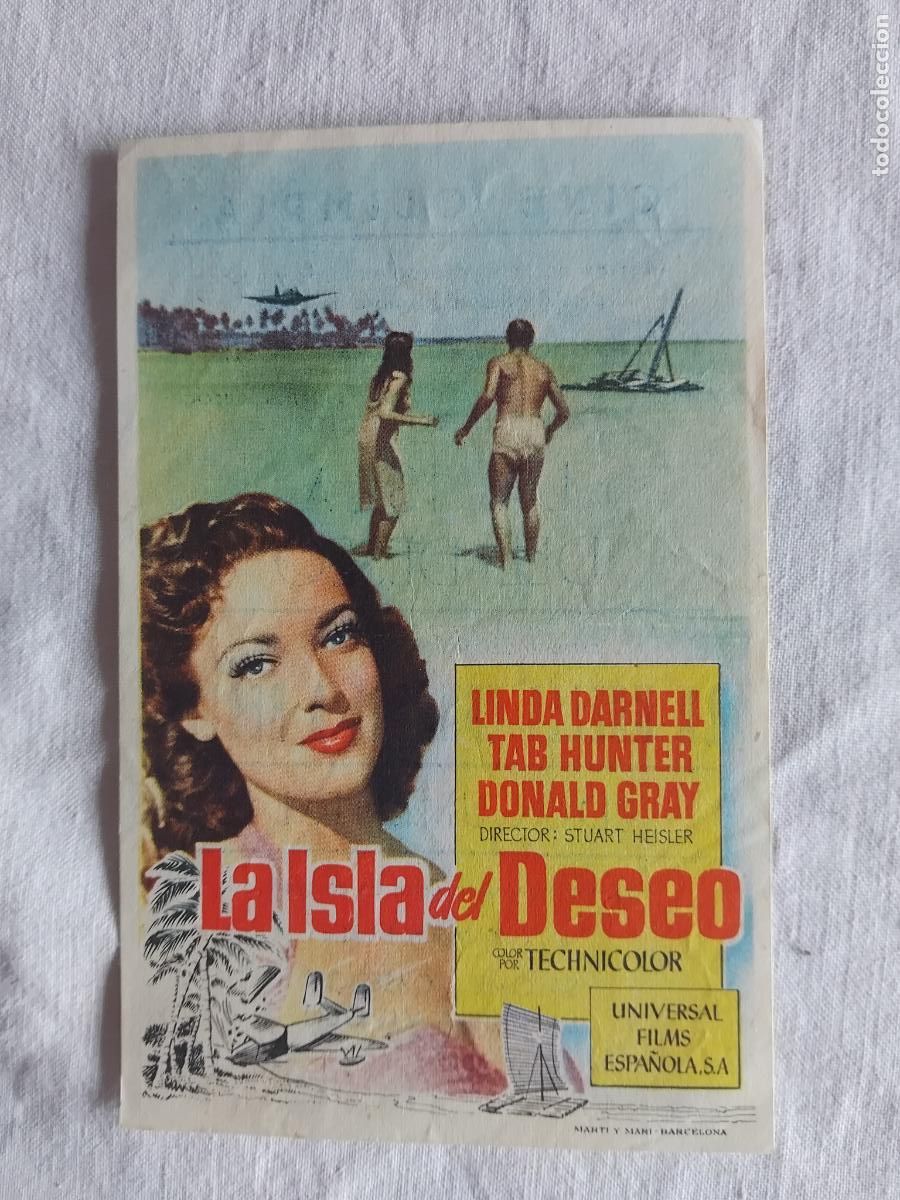 Cine: PROGRAMA CINE LA ISLA DEL DE DESEO. CINE OLIMPIA 1954. - Foto 1