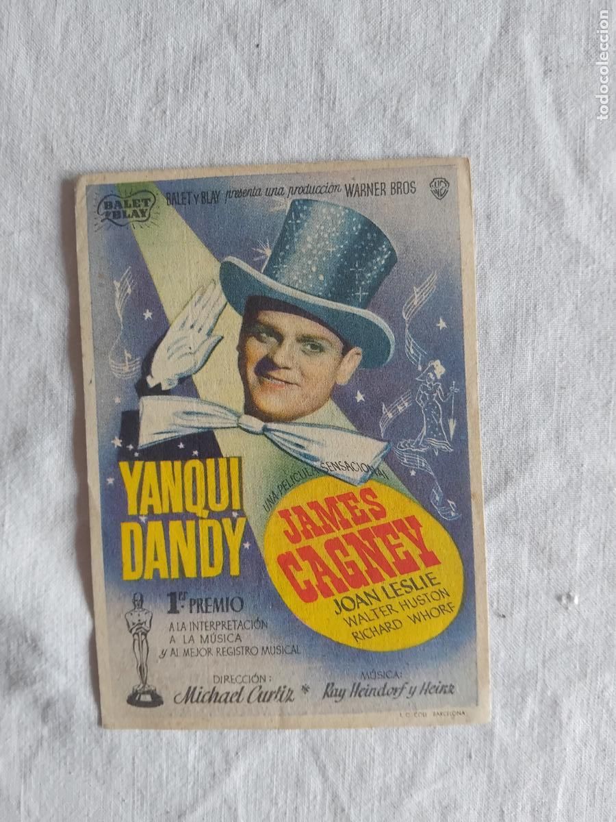 Cine: PROGRAMA DE CINE YANQUI DANDY. ODEON CINEMA CANET DE MAR 1950. - Foto 1