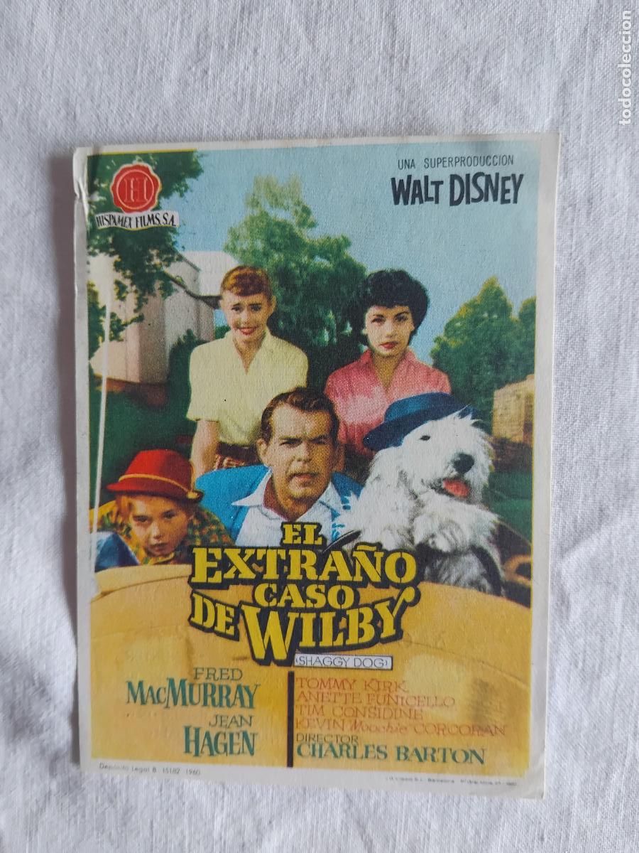 Cine: PROGRAMA DE CINE EL EXTRA&Ntilde;O CASO DE WILBY. CINEMA VICTORIA 1961.