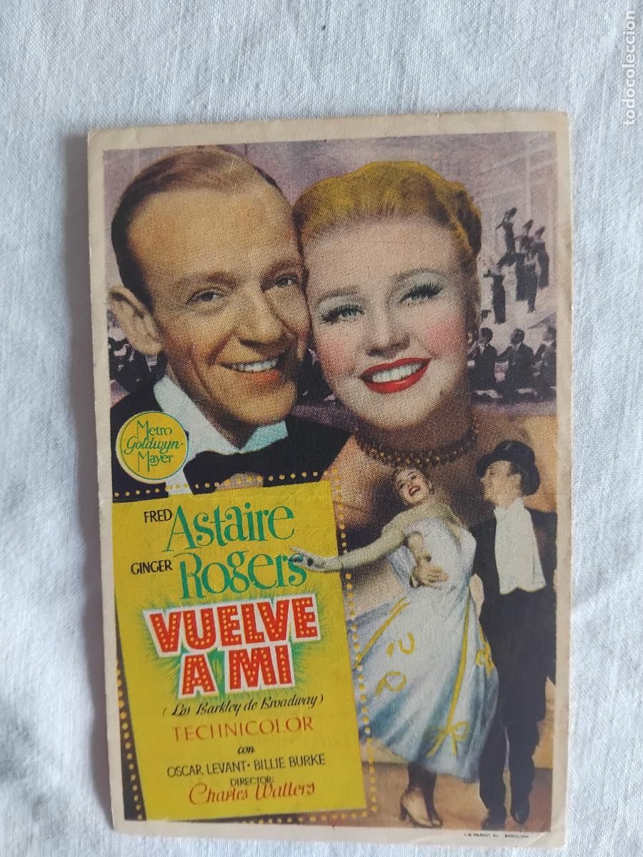 Cine: PROGRAMA DE CINE VUELVE A MI. FRED ASTAIRE. GINGER ROGERS. CINE COLISEUM. RUBI.