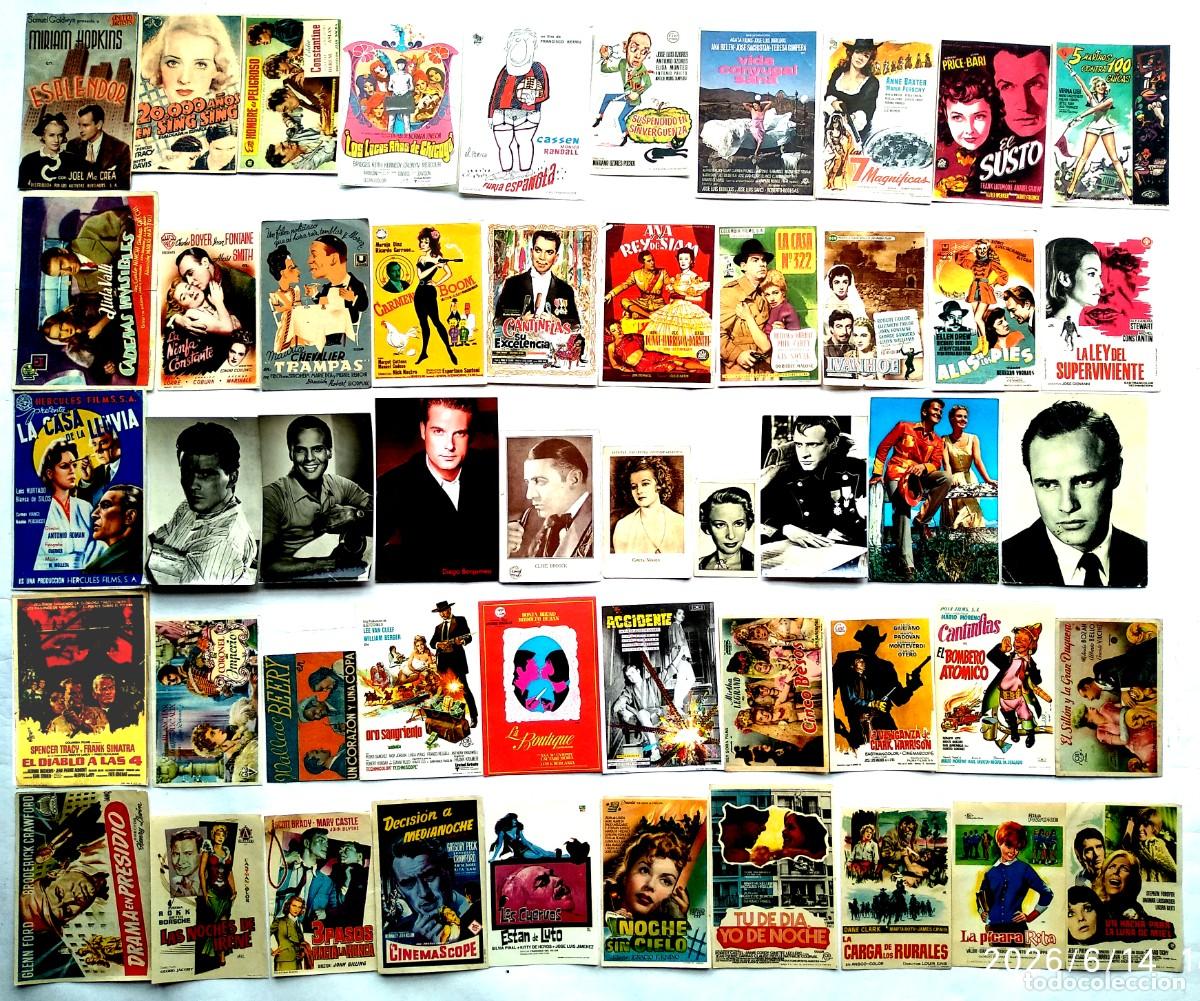 Cine: 50 PROGRAMAS VARIADOS, LOTE N&ordm; 289 ( 8 CON EL DORSO IMPRESO).