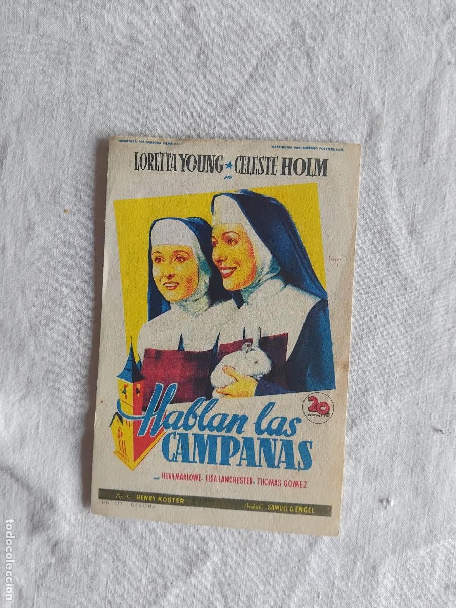 Cine: PROGRAMA DE CINE HABLAN LAS CAMPANAS. CINEMAS VILADECANS Y MODERNO. 1951.