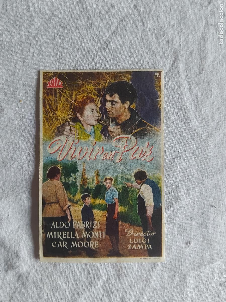 Cine: PROGRAMA DE CINE VIVIR EN PAZ. CINEMAS CASINO Y MODERNO. 1948.