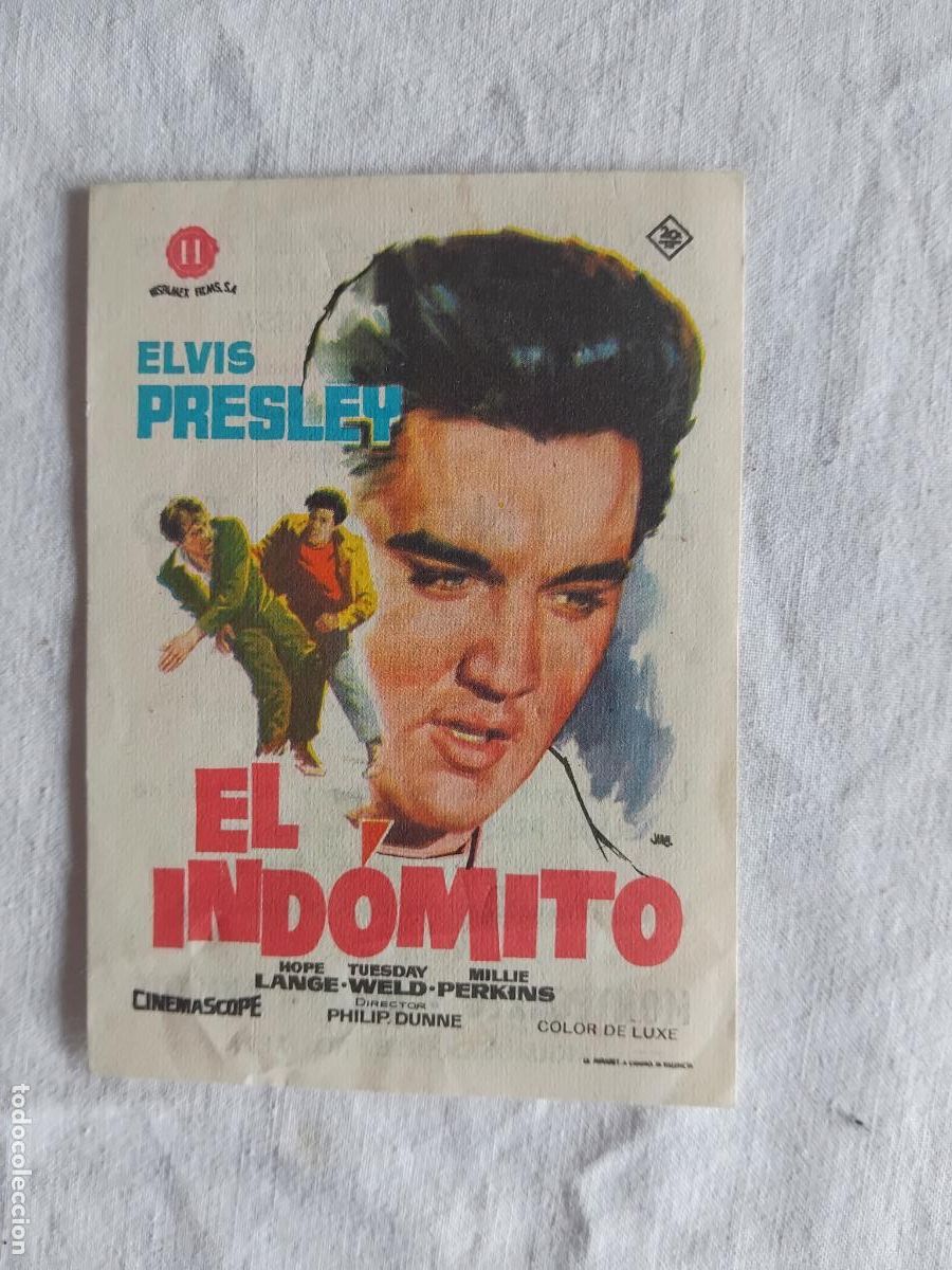 Cine: PROGRAMA DE CINE EL INDOMITO. ELVIS PRESLEY. MONTECARLO, NIZA, ARISTOS.