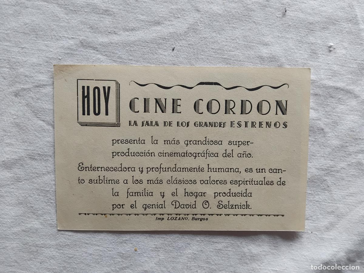 Cine: PROGRAMA DE CINE DESDE QUE TE FUISTE. CINE CORDON. - Foto 2