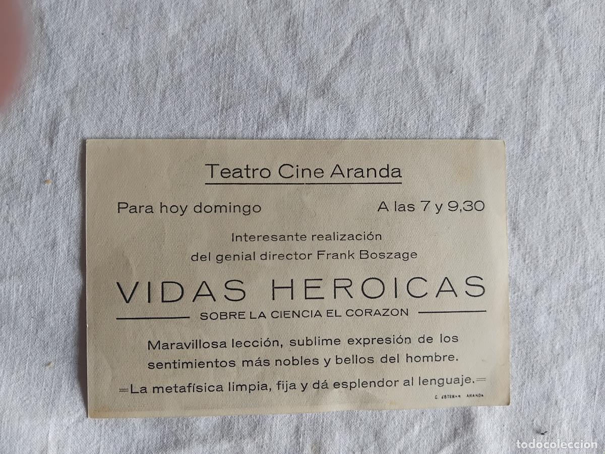 Cine: PROGRAMA DE CINE VIDAS HEROICAS. TETRO CINE ARANDA. - Foto 2