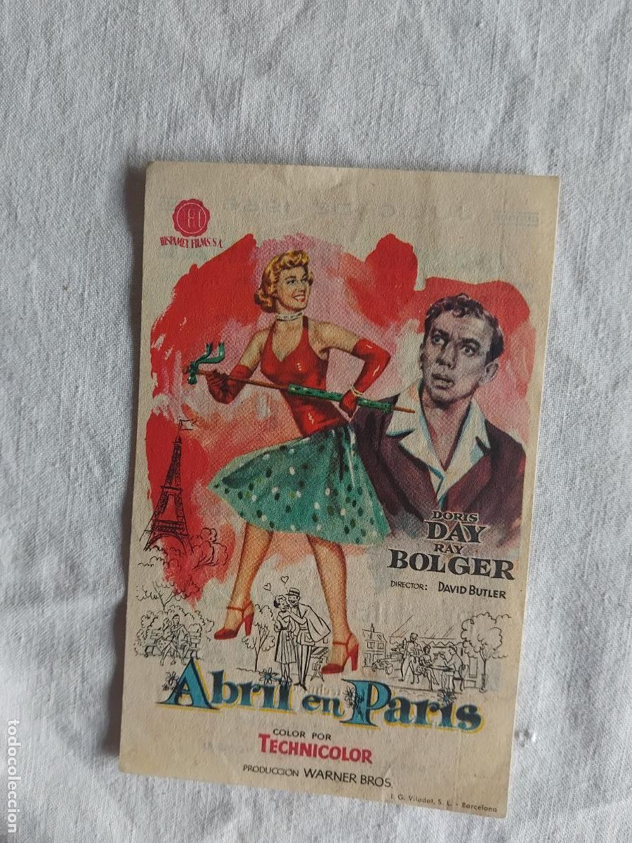 Cine: PROGRAMA DE CINE ABRIL EN PARIS. ODEON - MIRAMAR. 1956. - Foto 1