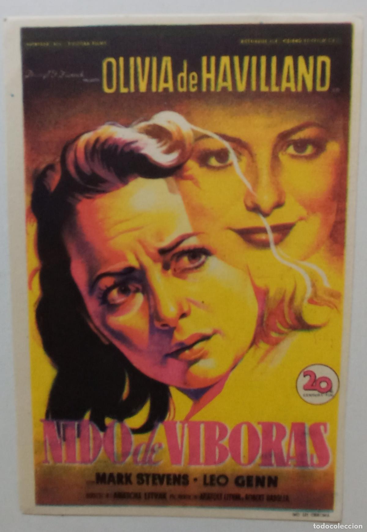 Cine: PROGRAMA DE CINE. OLIVIA DE HAVILLAND. NIDO DE V&Iacute;BORAS. SOLIG&Oacute;.