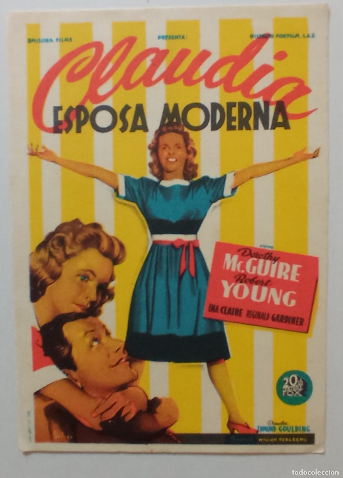 Cine: PROGRAMA DE CINE. DOROTHY MAcGUIRE. CLAUDIA ESPOSA MODERNA. SOLIG&Oacute;.