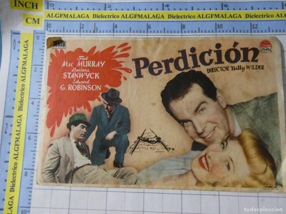 Cine: PROGRAMA MANO PELICULA PERDICI&Oacute;N. PUBLICIDAD CINE CINEMA M&Aacute;LAGA. 326