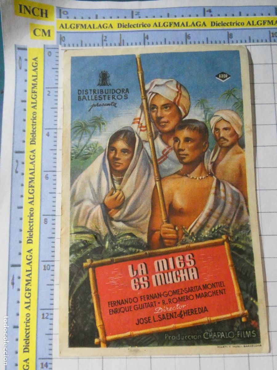 Cine: PROGRAMA MANO PELICULA LA MIES ES MUCHA. PUBLICIDAD CINE GOYA M&Aacute;LAGA. 336