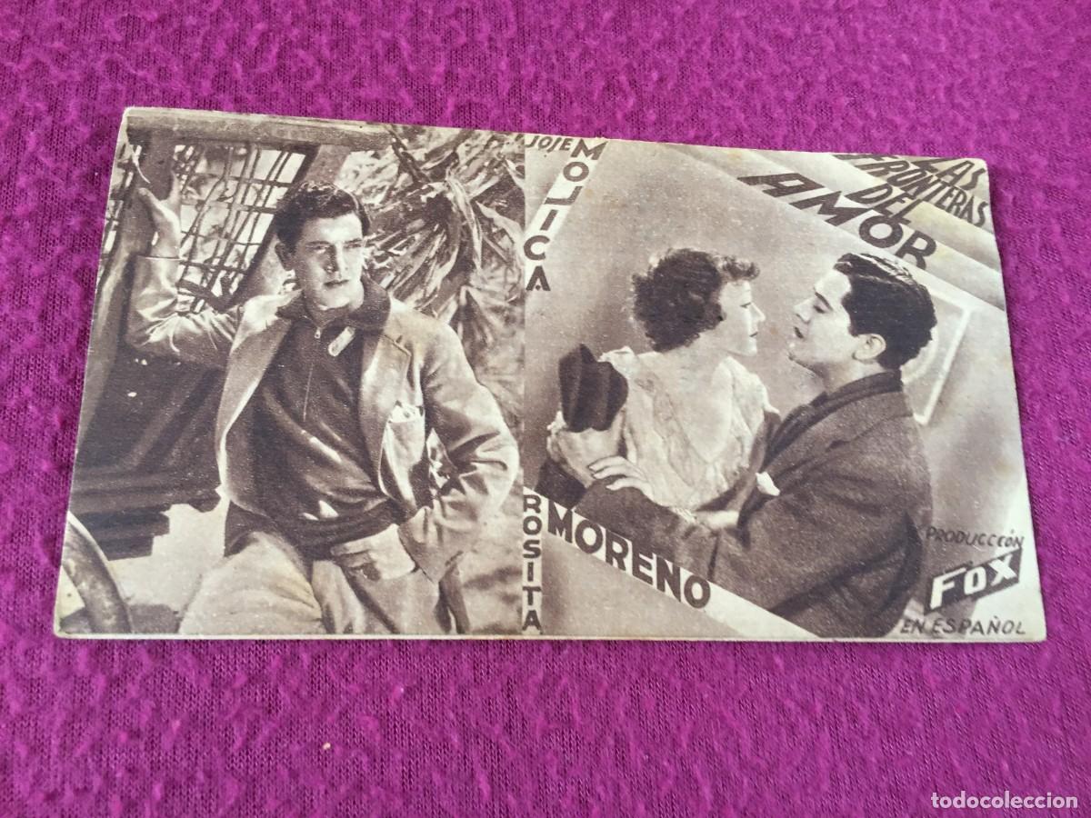 Cine: Programa de cine cartulina, Cine Royal, las fronteras del amor, 1935