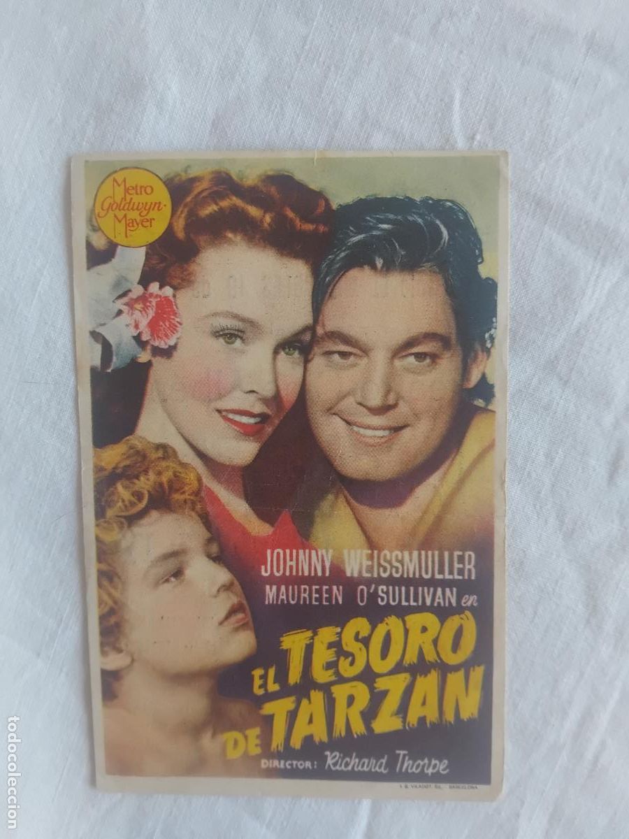 Cine: PROGRAMA DE CINE EL TESORO DE TARZAN. JOHNNY WEISSMULLER. MUREEN O'SULLIVAN. TEATRO CINE ALBENIZ
