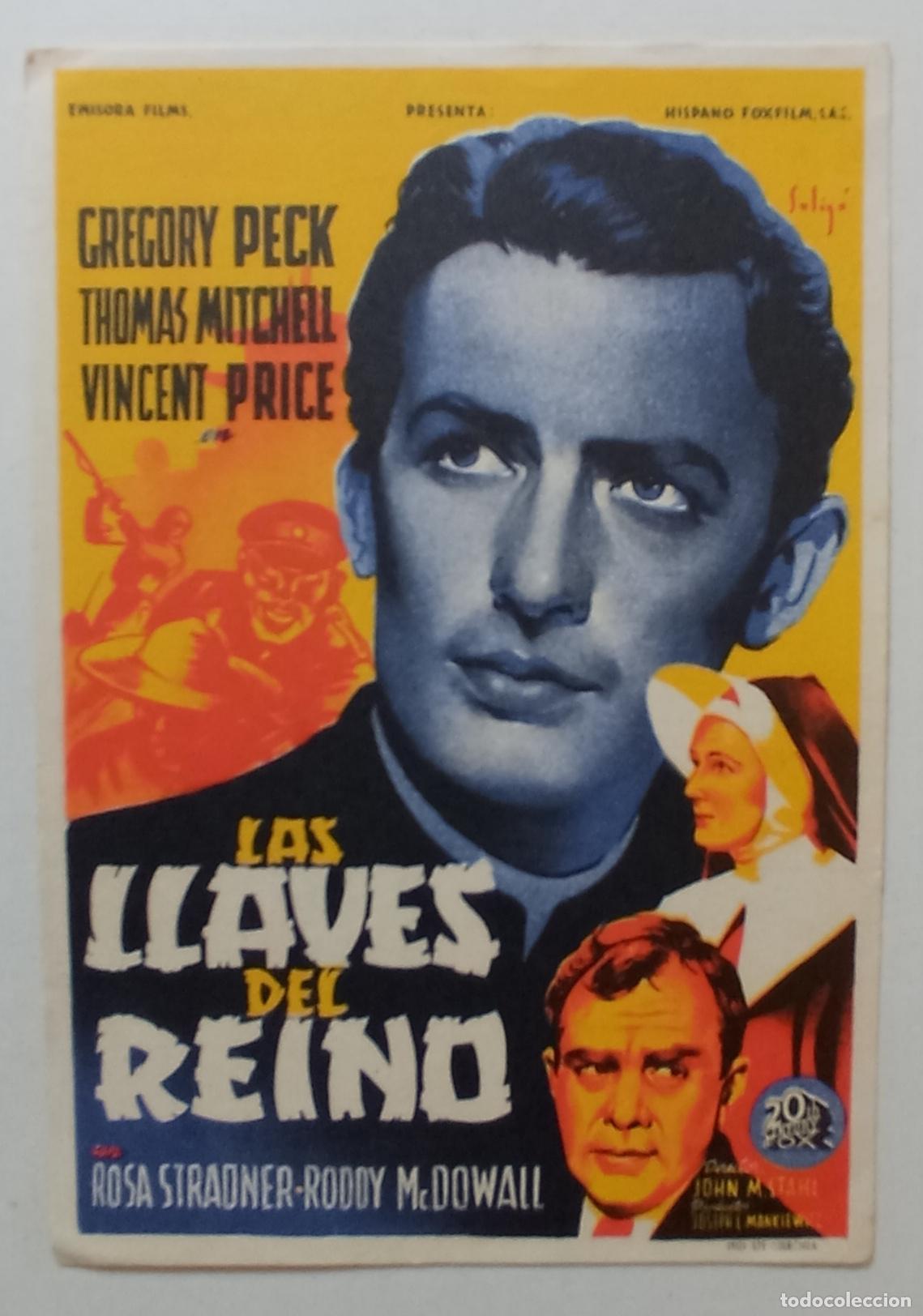 Cine: PROGRAMA DE CINE. GREGORY PECK. LAS LLAVES DEL REINO. SOLIG&Oacute;. CINE AVELLANEDA. LAS PALMAS