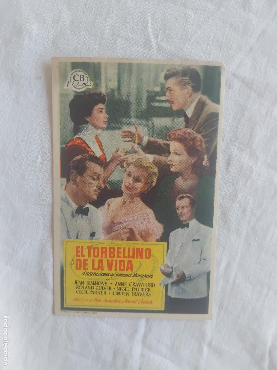 Cine: PROGRAMA DE CINE EL TORBELLINO DE LA VIDA. ODEON CINEMA CANET DE MAR 1951. - Foto 1