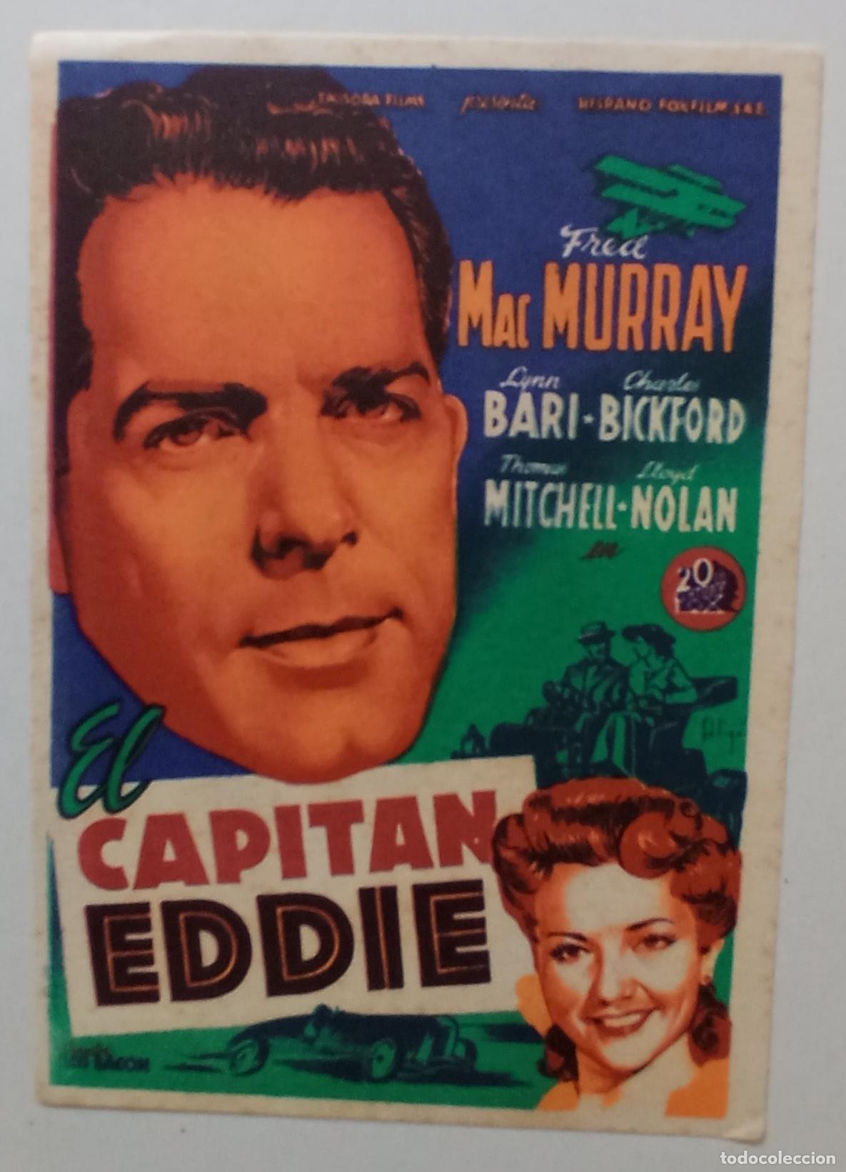 Cine: PROGRAMA DE CINE. FRED MACMURRAY. CAPIT&Aacute;N EDDIE. SOLIG&Oacute;. CINE AVELLANEDA. LAS PALMAS