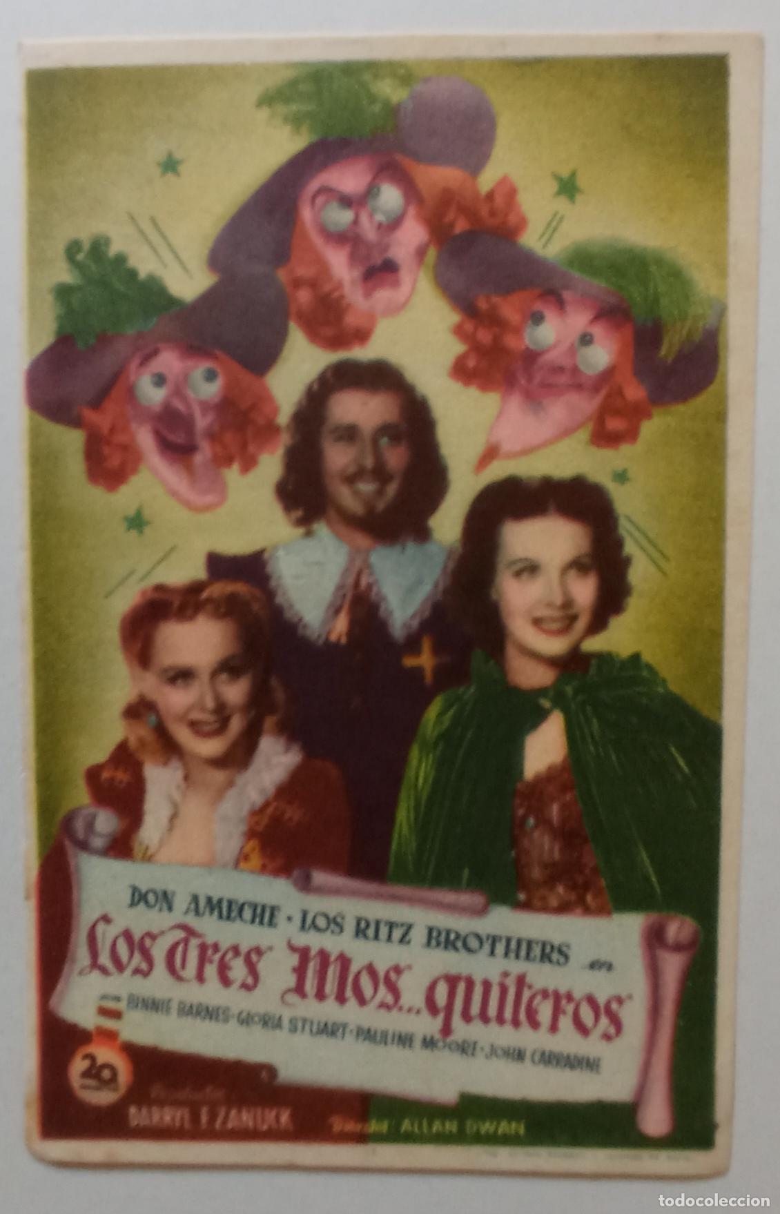 Cine: PROGRAMA DE CINE. DON AMECHE. LOS TRES MOS...QUITEROS. SOLIG&Oacute;.
