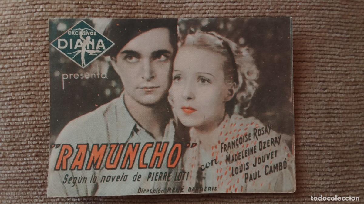 Cine: PROGRAMA DE CINE. RAMUNCHO. DOBLE. DIANA. CINE UNION. ESPOLLA. 1942. DE MANO.