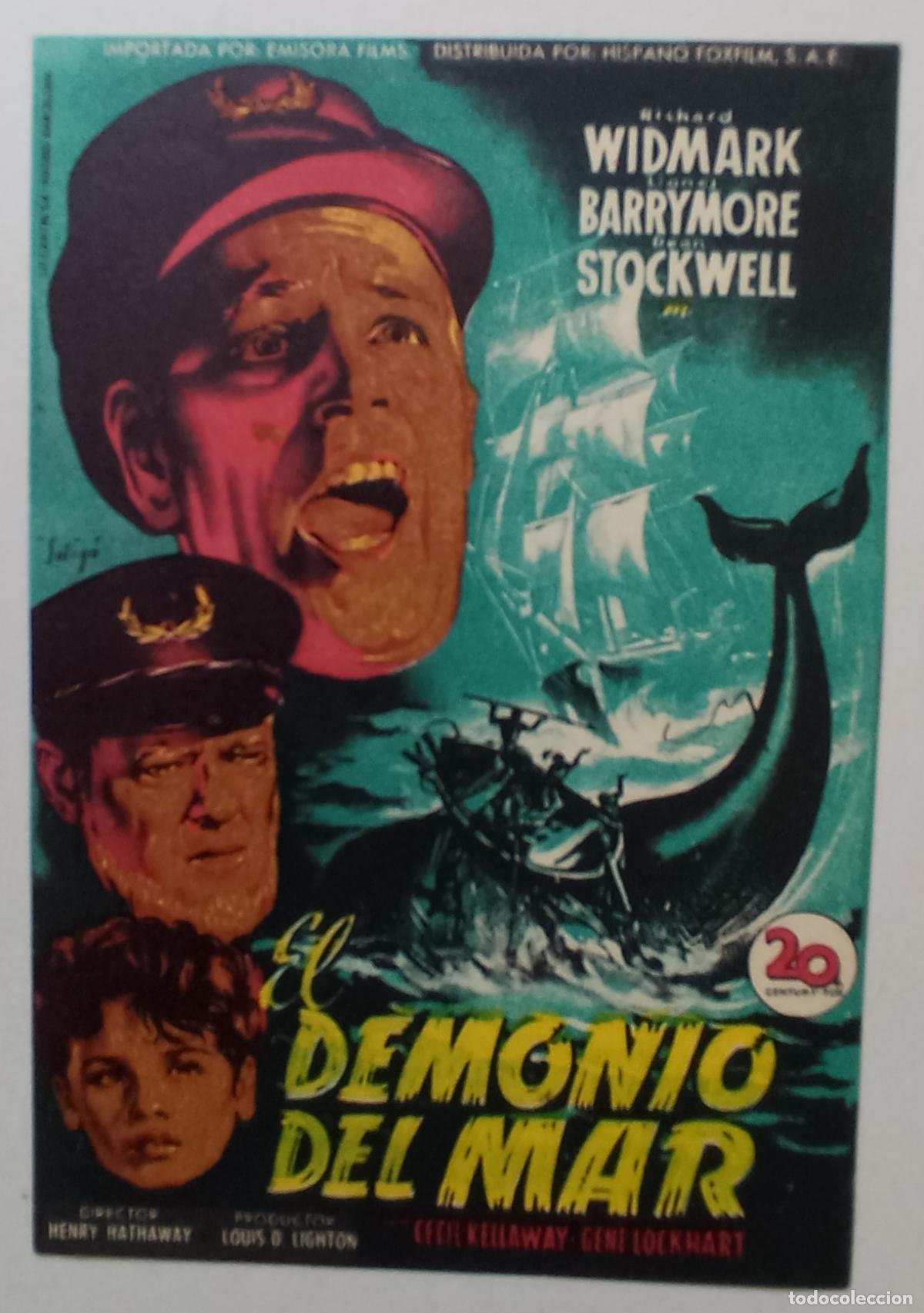 Cine: PROGRAMA DE CINE. RICHARD WIDMARK. EL DEMONIO DEL MAR. SOLIG&Oacute;.