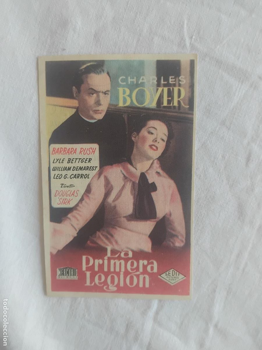 Cine: PROGRAMA DE CINE LA PRIMERA LEGION. CHARLES BOER. 1952. SALA MERCED - LA ESPERANZA.