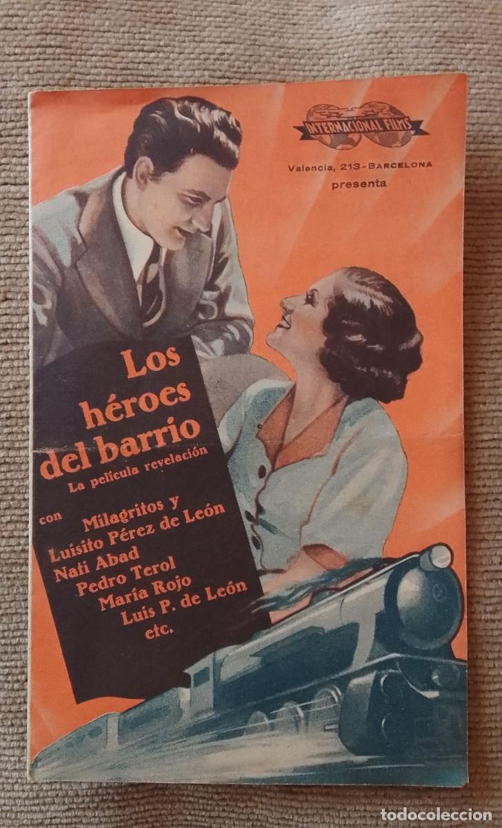Cine: PROGRAMA DE CINE. LOS HEROES DEL BARRIO. DOBLE. TEATRE CINEMA EL JARDI. DE MANO.