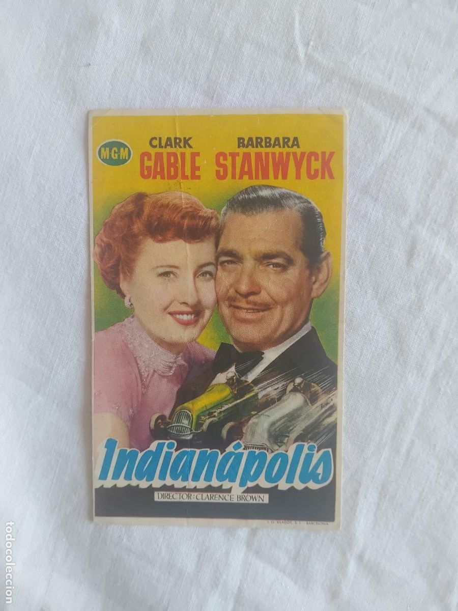 Cine: PROGRAMA DE CINE INDIANAPOLIS. 1953. SALA MERCED. LA ARENYENSE. LA ESPERANZA.