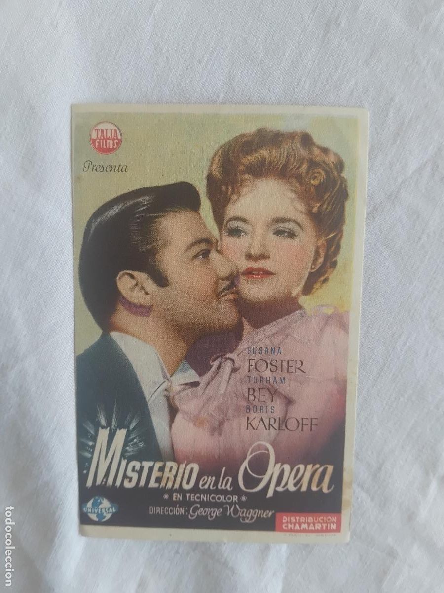 Cine: PROGRAMA DE CINE MISTERIO EN LA OPERA.BORIS KARLOFF. AVENIDA. - Foto 1