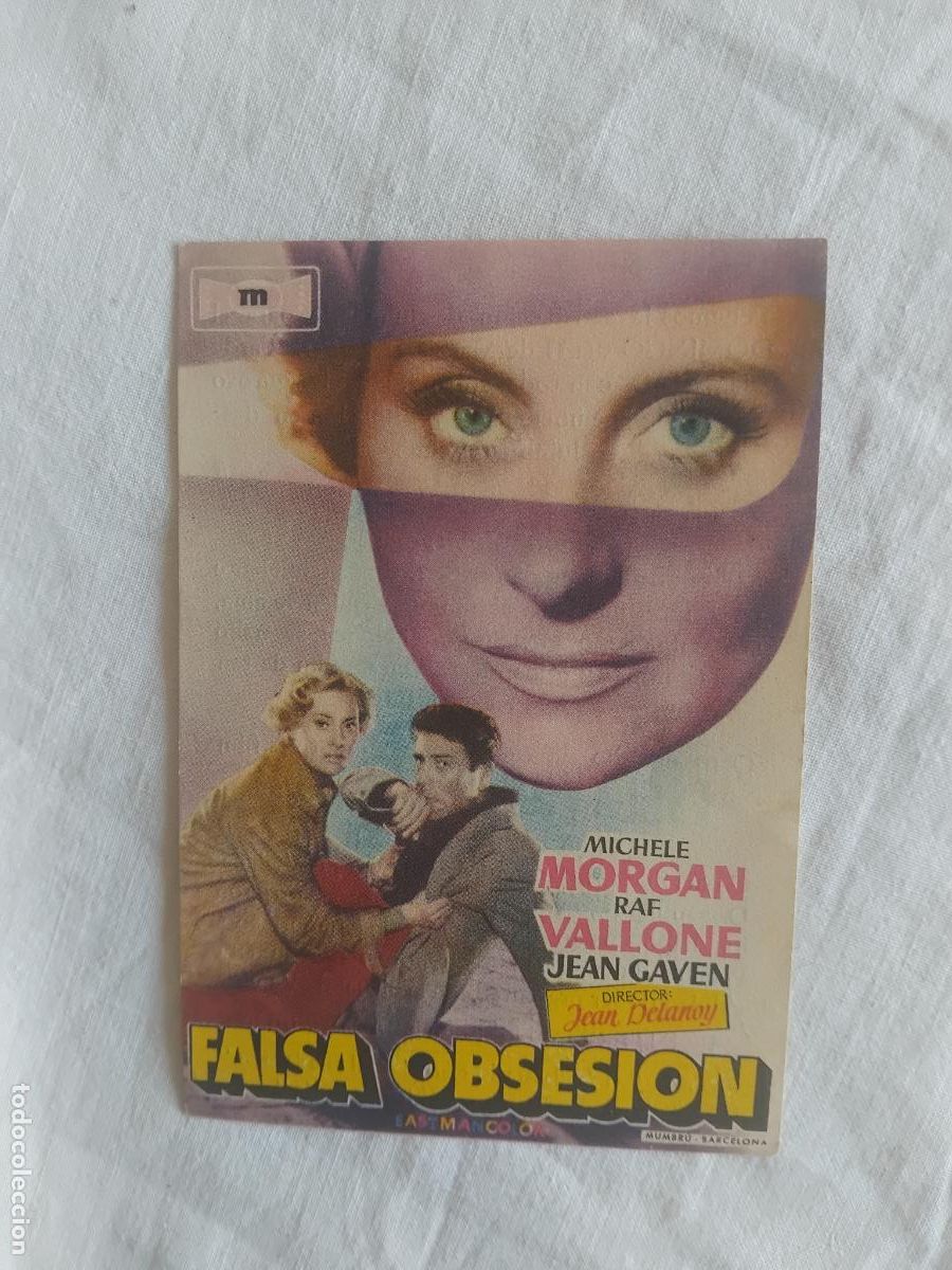 Cine: PROGRAMA DE CINE FALSA OBSESION. 1956. - Foto 1