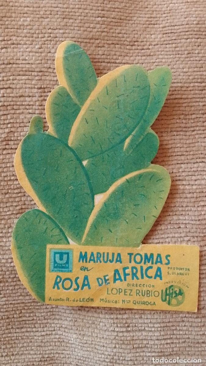 Cine: PROGRAMA DE CINE. ROSA DE AFRICA. MARUJA TOMAS. PUBLI RIO CINEMA. DE MANO.