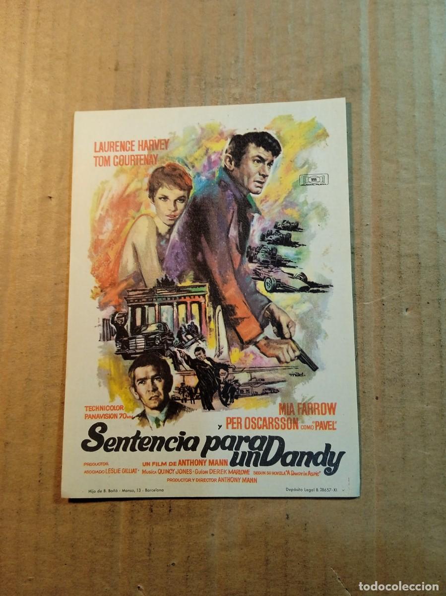 Cine: FOLLETO DE MANO SIN PUBLCIDAD SENTENCIA PARA UN DANDY