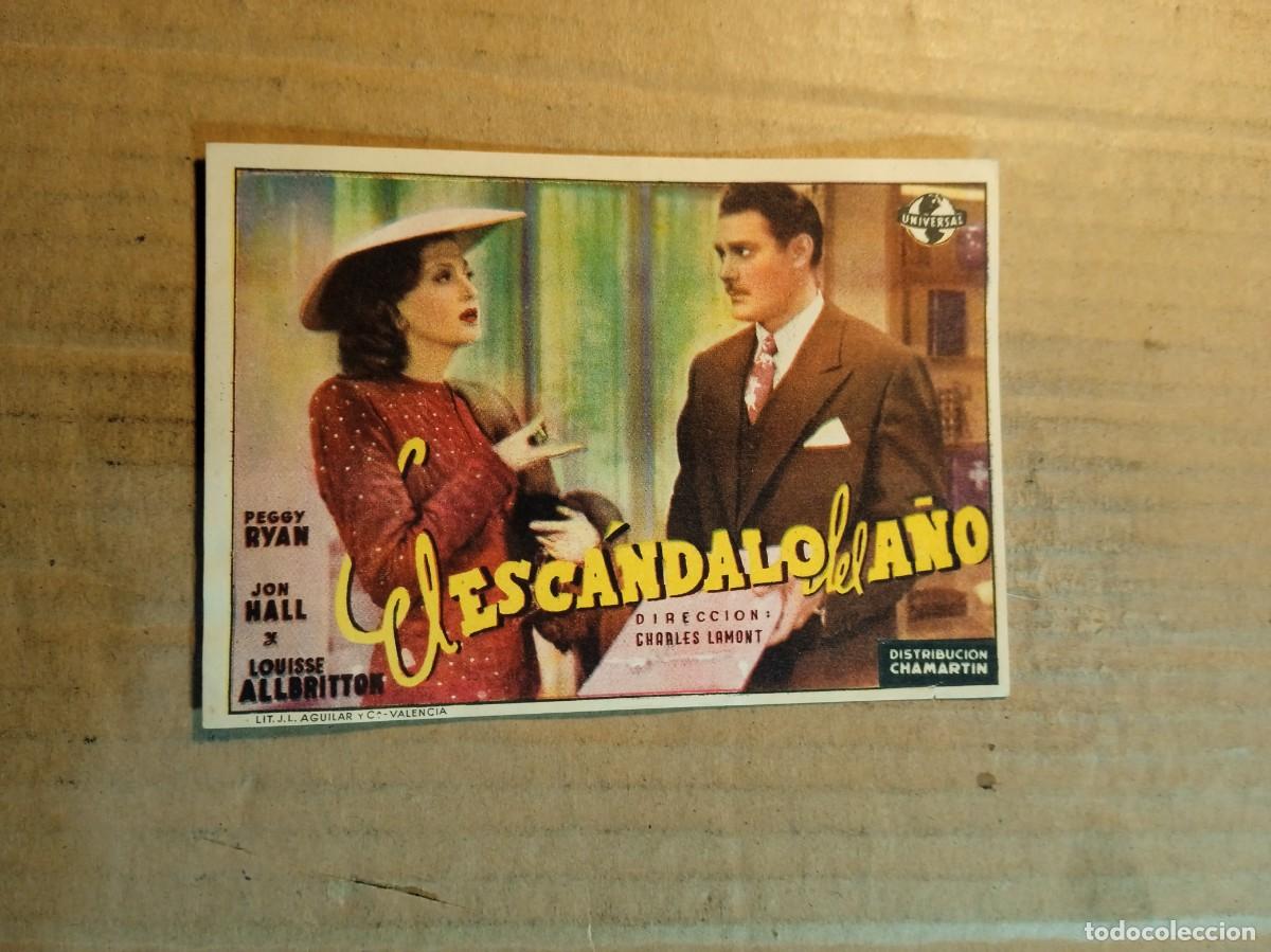 Cine: FOLLETO DE MANO SIN PUBLCIDAD EL ESCANDALO DEL A&Ntilde;O
