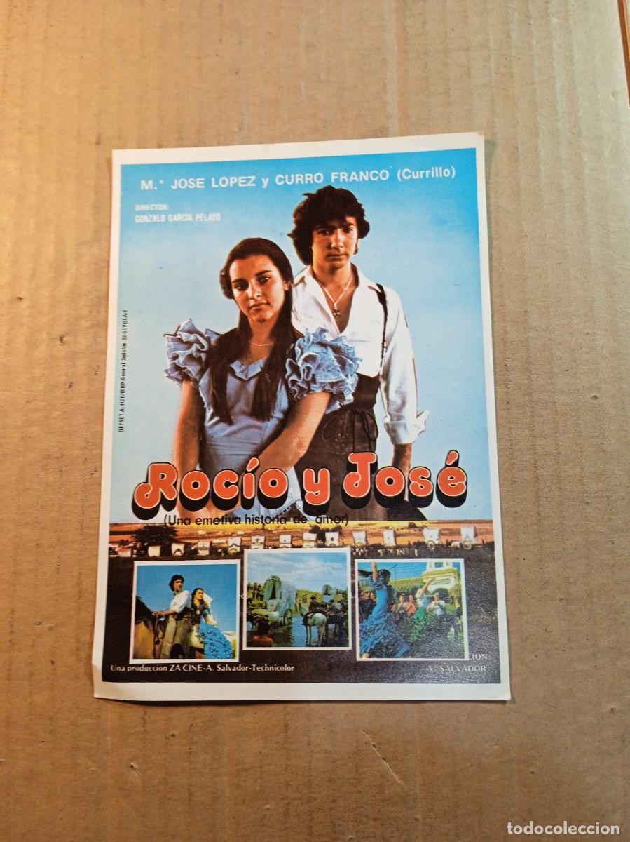 Cine: FOLLETO DE MANO SIN PUBLCIDAD ROCIO Y JOSE