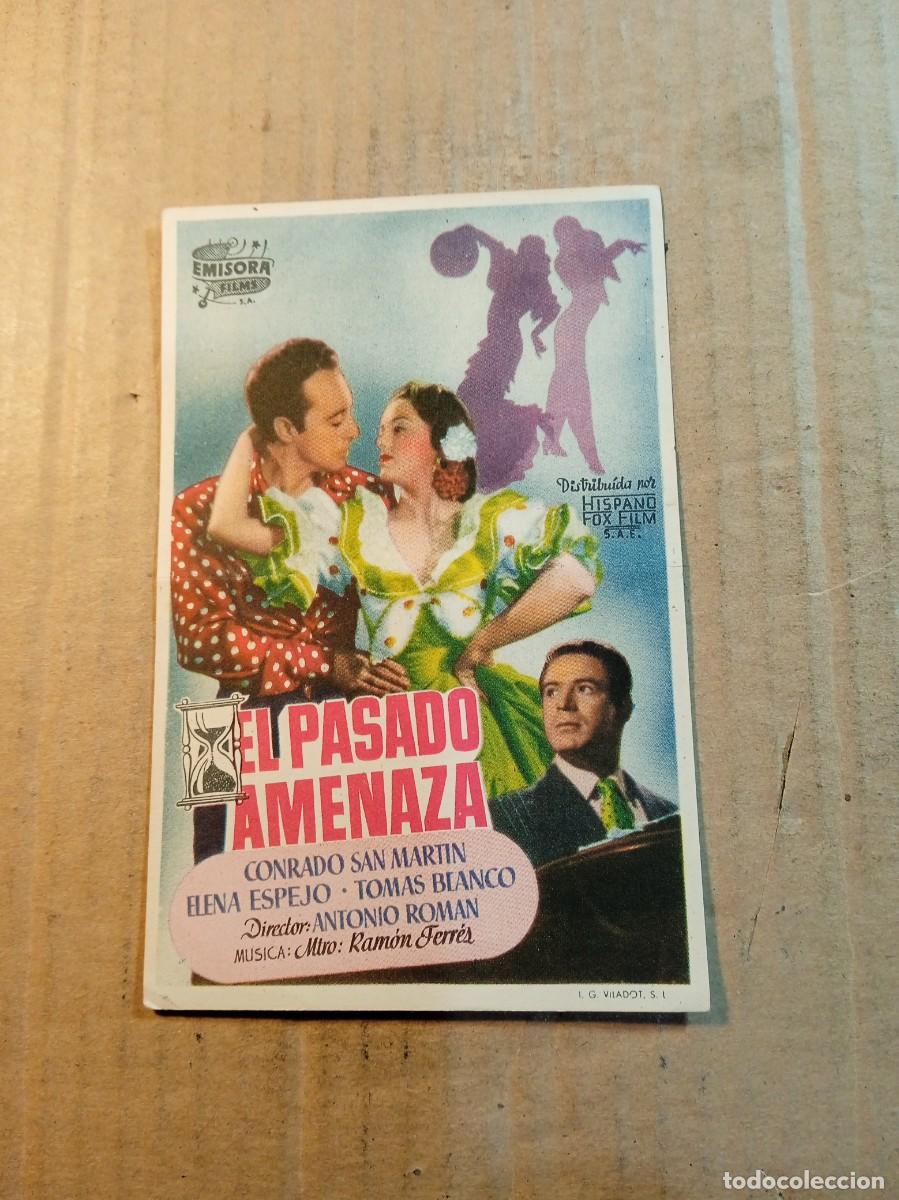 Cine: FOLLETO DE MANO SIN PUBLICIDAD EL PASADO AMENAZA