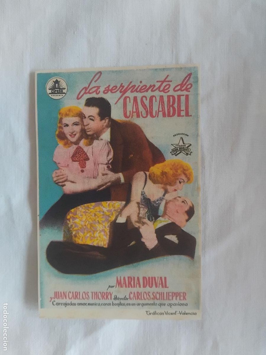 Cine: PROGRAMA DE CINE LA SERPIENTE DE CASCABEL. CINES FOMENTO Y SAVOY. 1951. - Foto 1