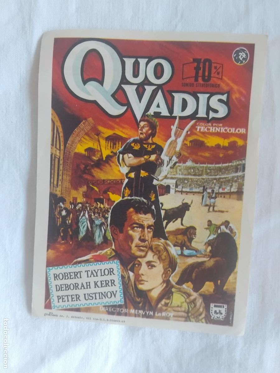 Cine: PROGRAMA DE CINE QUO VADIS. EMPRESA SALA MERCE ARENS DE MAR. 1971.
