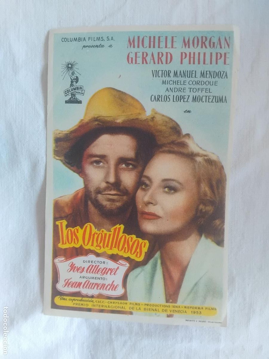 Cine: PROGRAMA DE CINE LOS ORGULLOSOS. MICHELE MORGAN. - Foto 1